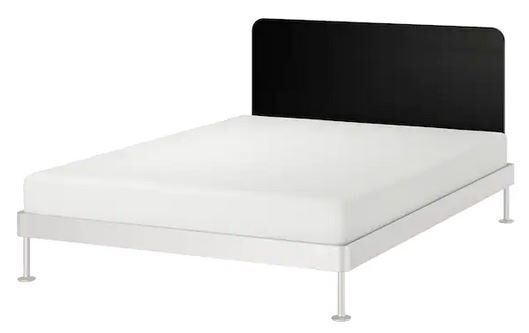 ikea bett delaktig schwarzes kopfteil